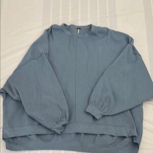 Free People Men's Crewneck Sweater in Slate Blue